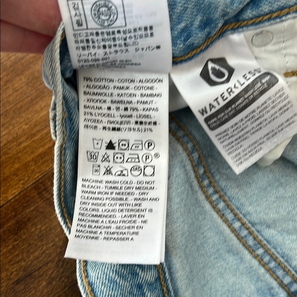 Levi's Blue High Rise Loose Taper Jeans, 23 - Picture 7 of 8